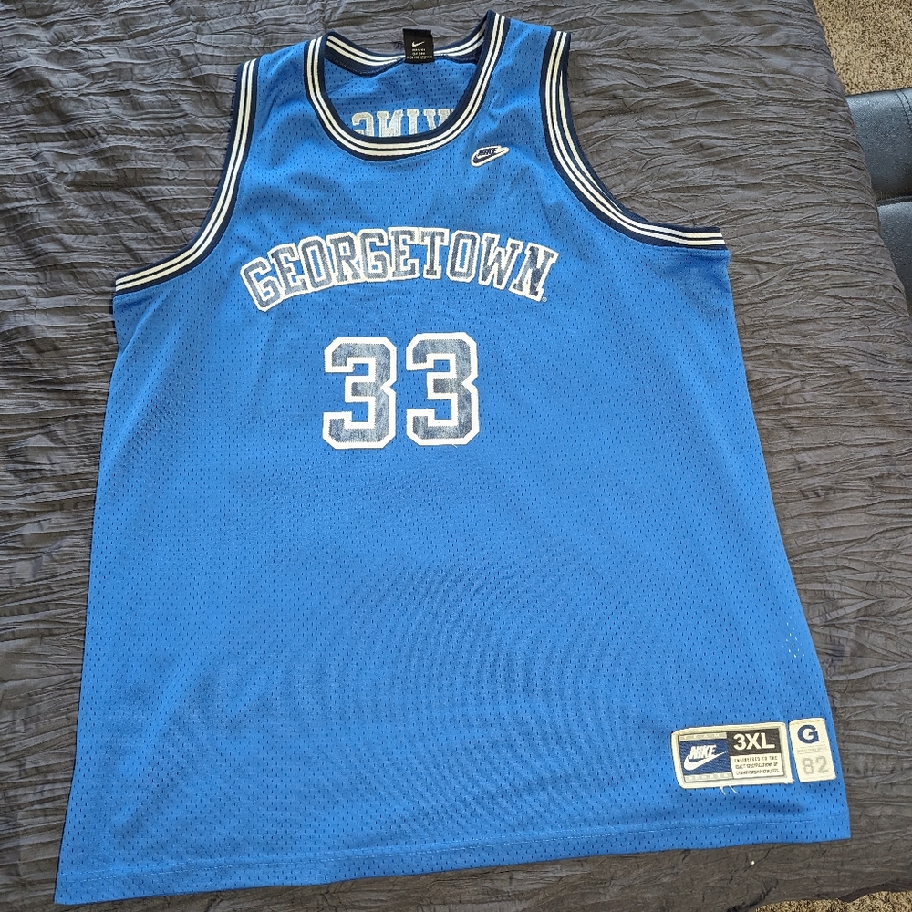Throwback Nike Patrick Ewing Georgetown basketball jersey, blue, 3xl